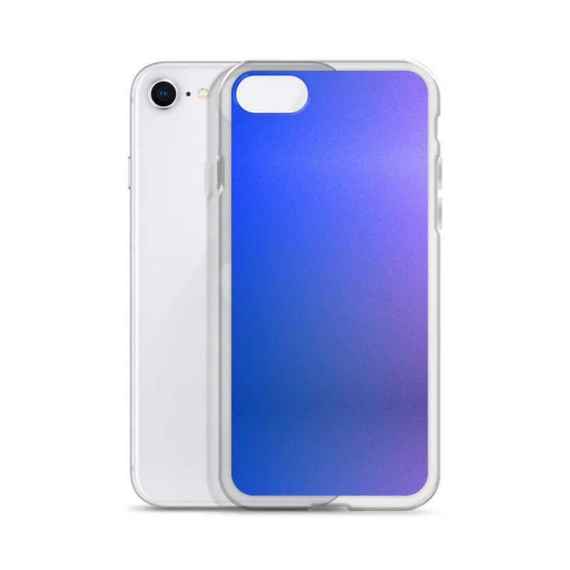 Load image into Gallery viewer, Intensive Blue Violet Gradient Colorful Flexible Clear iPhone Case Bump Resistant Corners CREATIVETECH