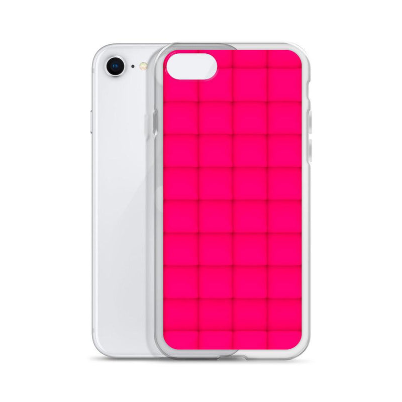 Load image into Gallery viewer, Squishy Pink Red Cubic Colorful Flexible Clear iPhone Case Bump Resistant Corners CREATIVETECH
