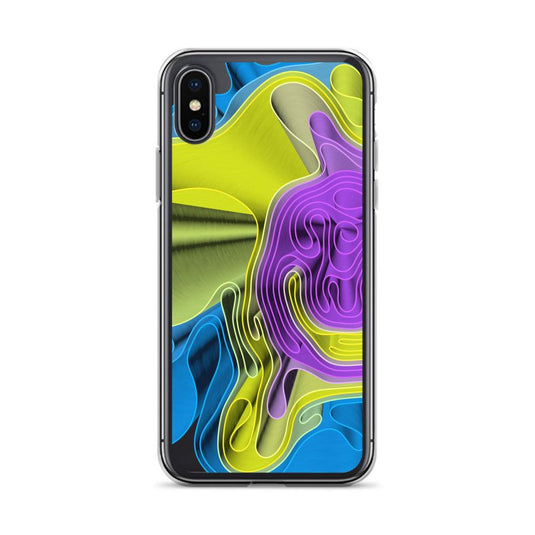 Cool Colorful Waves variation Flexible Clear iPhone Case Bump Resistant Corners CREATIVETECH