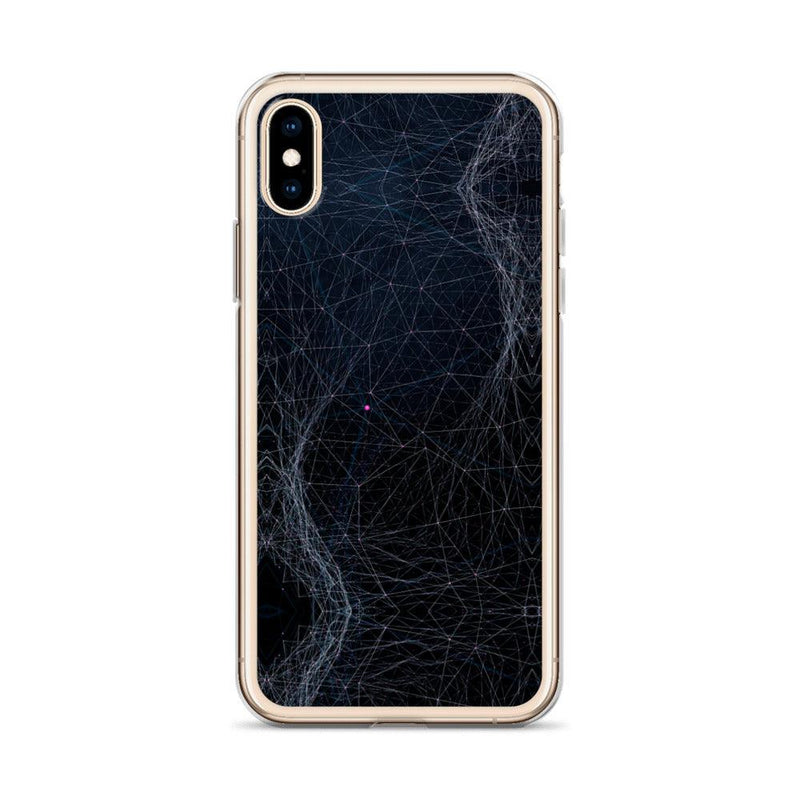 Load image into Gallery viewer, Dark Cyber Polygon Flexible Clear iPhone Case Bump Resistant Corners CREATIVETECH