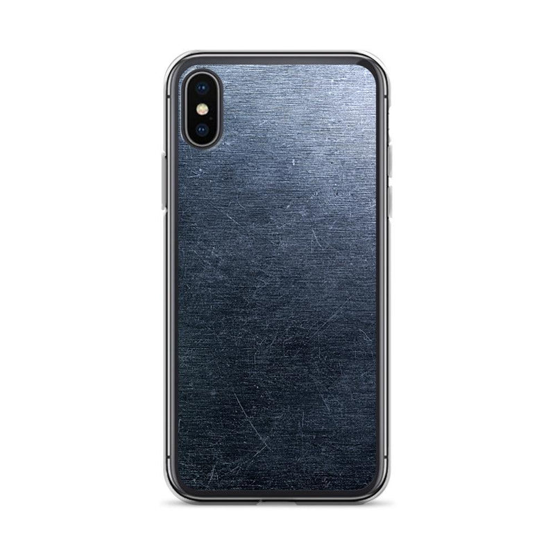 Load image into Gallery viewer, Brushed Dark Metal Flexible Clear iPhone Case Bump Resistant Corners CREATIVETECH