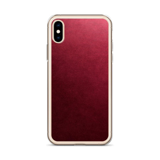 Brushed Red Metal Flexible Clear iPhone Case Bump Resistant Corners CREATIVETECH