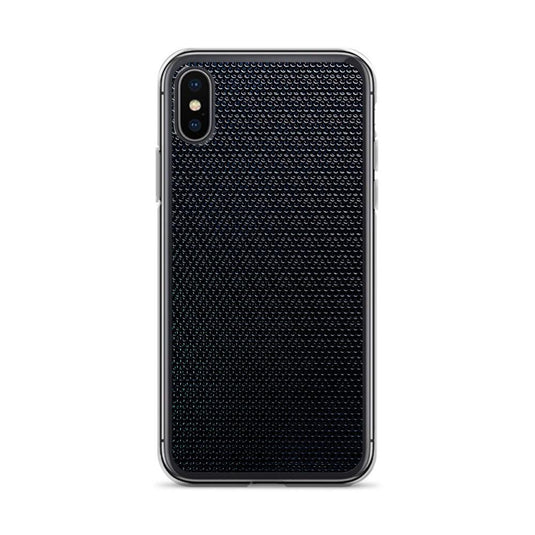 Industrial Dark Back Tech Metal Grid Flexible Clear iPhone Case Bump Resistant Corners CREATIVETECH