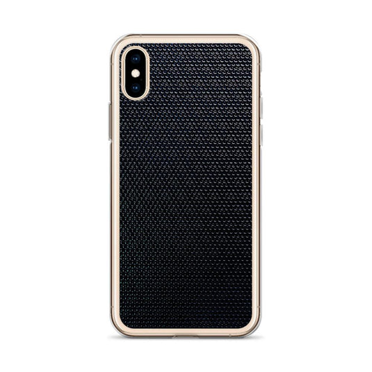 Industrial Dark Back Tech Metal Grid Flexible Clear iPhone Case Bump Resistant Corners CREATIVETECH