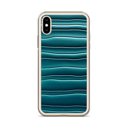Cyan Blue Blob Squishy Style Flexible Clear iPhone Case Bump Resistant Corners CREATIVETECH