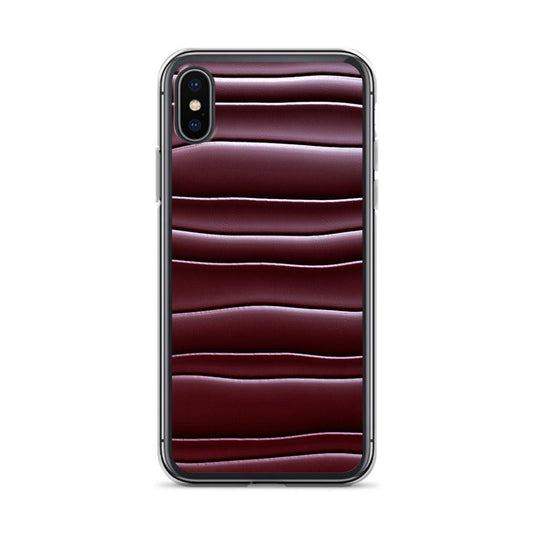 Dark Burgundi Red Gummy Squishy Blob Style Flexible Clear iPhone Case Bump Resistant Corners CREATIVETECH