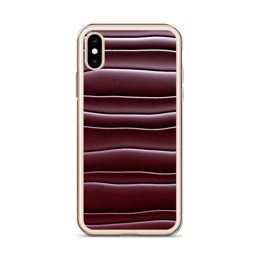 Dark Burgundi Red Gummy Squishy Blob Style Flexible Clear iPhone Case Bump Resistant Corners CREATIVETECH