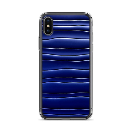 Dark Blue Gummy Squishy Blob Style Flexible Clear iPhone Case Bump Resistant Corners CREATIVETECH
