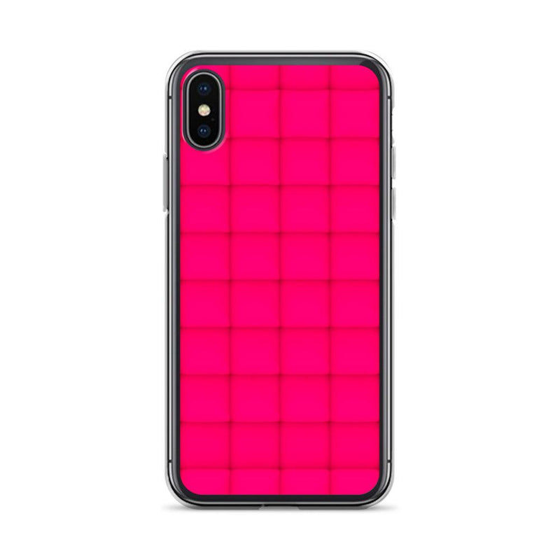 Load image into Gallery viewer, Squishy Pink Red Cubic Colorful Flexible Clear iPhone Case Bump Resistant Corners CREATIVETECH