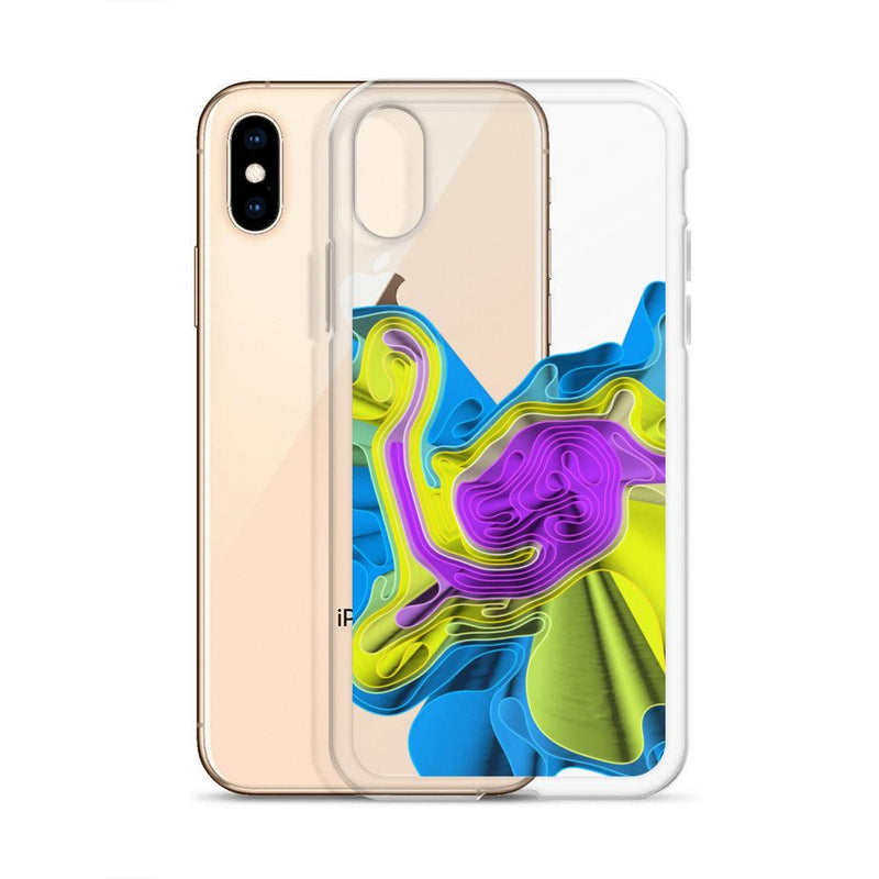 Load image into Gallery viewer, Cool Colorful Waves Flexible Clear iPhone Case Bump Resistant Corners CREATIVETECH