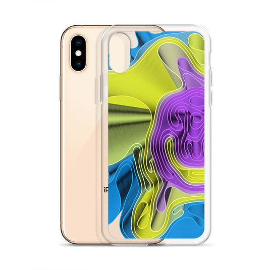 Cool Colorful Waves variation Flexible Clear iPhone Case Bump Resistant Corners CREATIVETECH