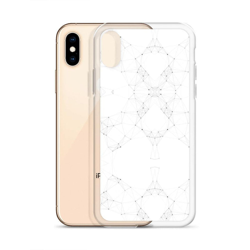 Load image into Gallery viewer, White Black Cyber iPhone Case Clear Thin