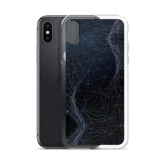 Dark Cyber Polygon Flexible Clear iPhone Case Bump Resistant Corners CREATIVETECH