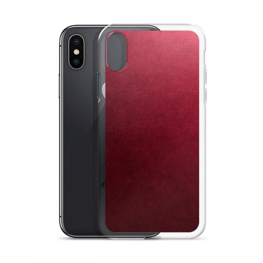 Brushed Red Metal Flexible Clear iPhone Case Bump Resistant Corners CREATIVETECH
