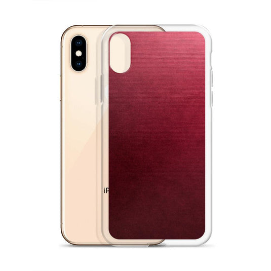 Brushed Red Metal Flexible Clear iPhone Case Bump Resistant Corners CREATIVETECH