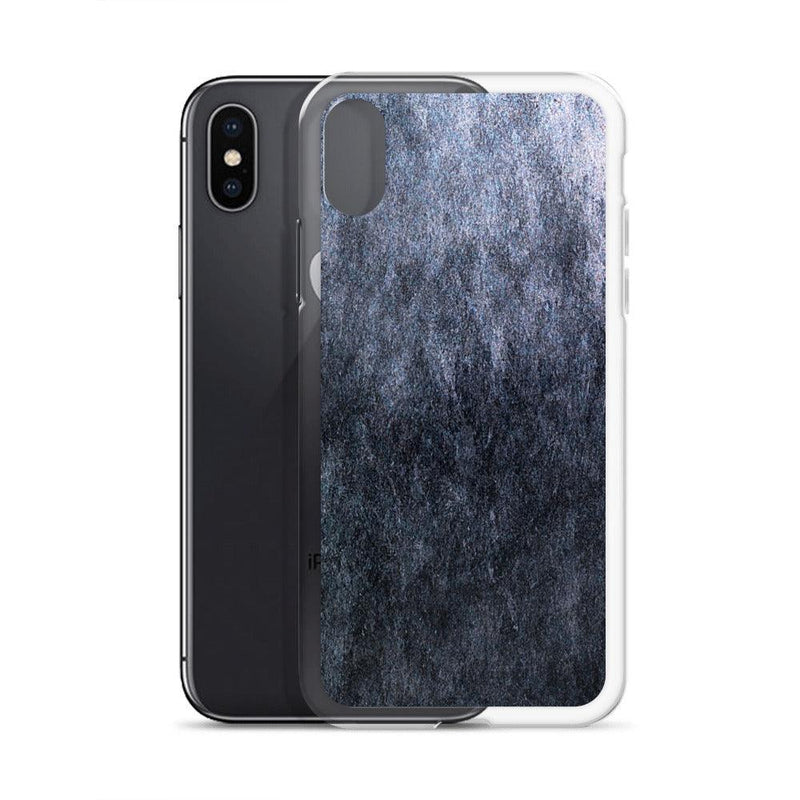 Load image into Gallery viewer, Dark Grey Metal Stone Industrial Style Flexible Clear iPhone Case Bump Resistant Corners CREATIVETECH