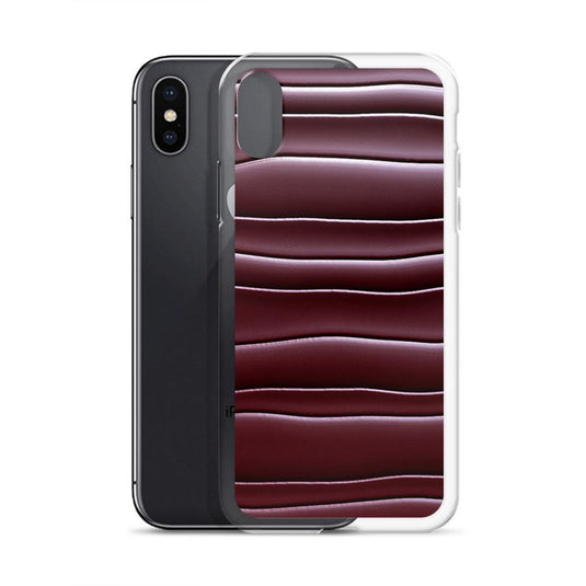 Dark Burgundi Red Gummy Squishy Blob Style Flexible Clear iPhone Case Bump Resistant Corners CREATIVETECH