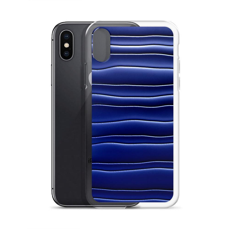 Load image into Gallery viewer, Dark Blue Gummy Squishy Blob Style Flexible Clear iPhone Case Bump Resistant Corners CREATIVETECH