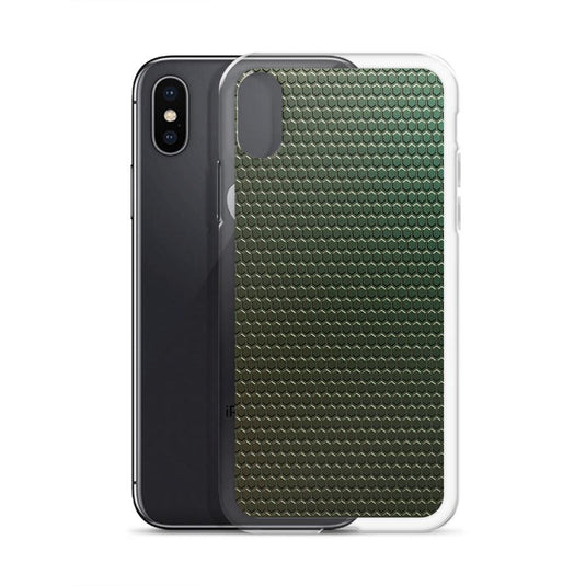 Dark Green Industrial Rubber Style Flexible Clear iPhone Case Bump Resistant Corners CREATIVETECH