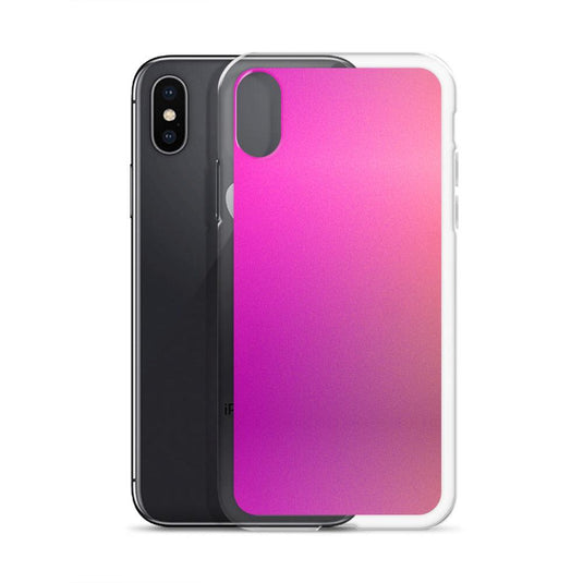 Pink Orange Gradient Colorful Flexible Clear iPhone Case Bump Resistant Corners CREATIVETECH