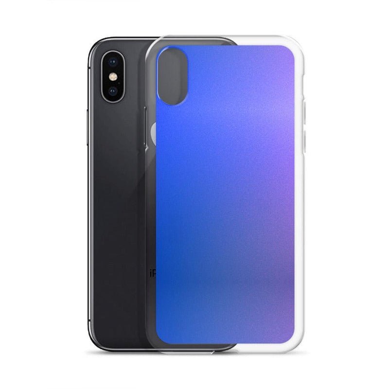 Load image into Gallery viewer, Intensive Blue Violet Gradient Colorful Flexible Clear iPhone Case Bump Resistant Corners CREATIVETECH