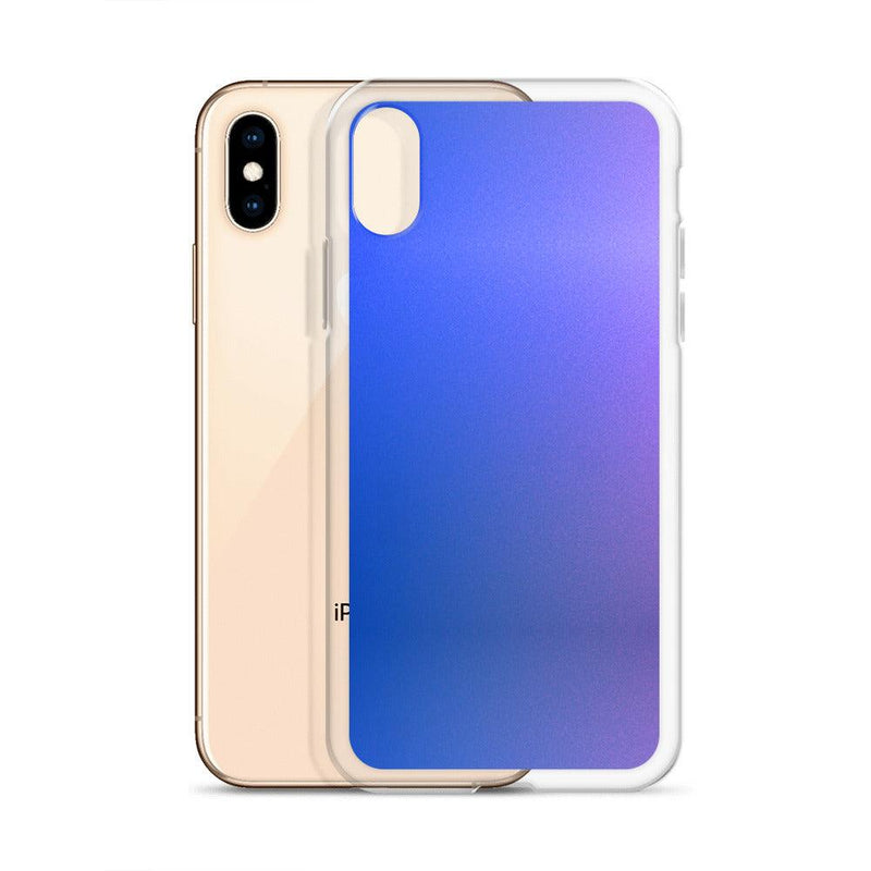 Load image into Gallery viewer, Intensive Blue Violet Gradient Colorful Flexible Clear iPhone Case Bump Resistant Corners CREATIVETECH