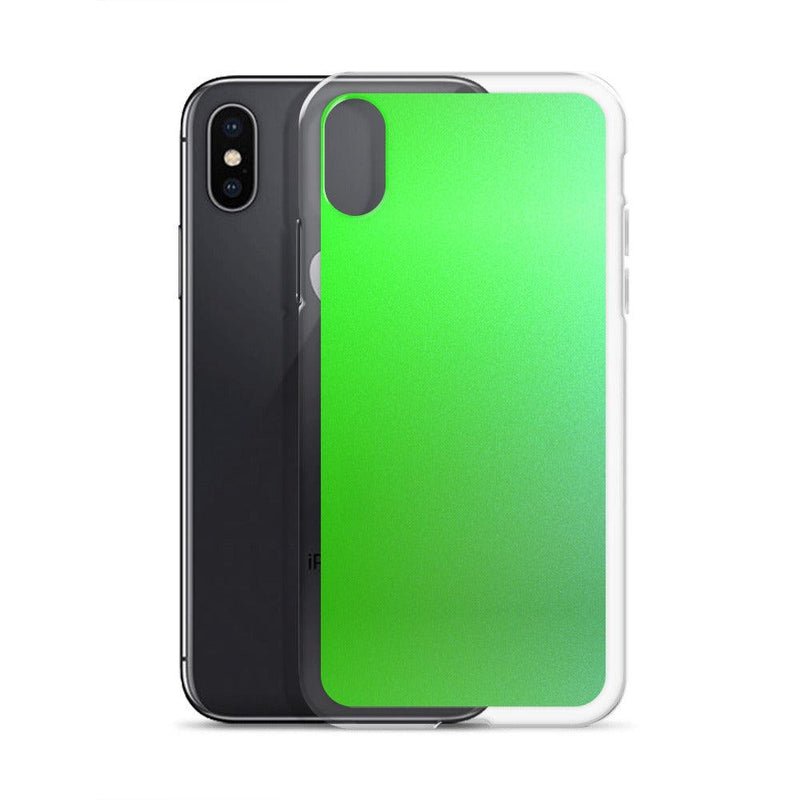 Load image into Gallery viewer, Intensive Green Gradient Colorful Flexible Clear iPhone Case Bump Resistant Corners CREATIVETECH