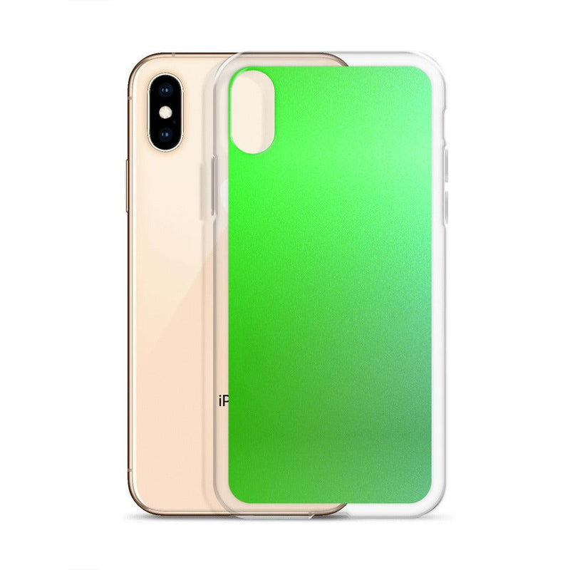 Load image into Gallery viewer, Intensive Green Gradient Colorful Flexible Clear iPhone Case Bump Resistant Corners CREATIVETECH