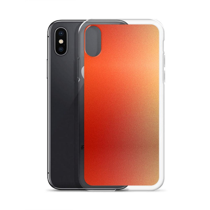 Load image into Gallery viewer, Intensive Orange Red Gradient Colorful Flexible Clear iPhone Case Bump Resistant Corners CREATIVETECH