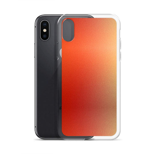 Intensive Orange Red Gradient Colorful Flexible Clear iPhone Case Bump Resistant Corners CREATIVETECH