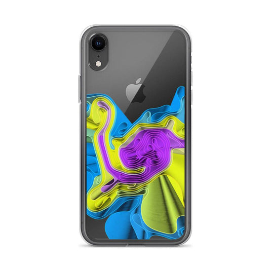 Cool Colorful Waves Flexible Clear iPhone Case Bump Resistant Corners CREATIVETECH