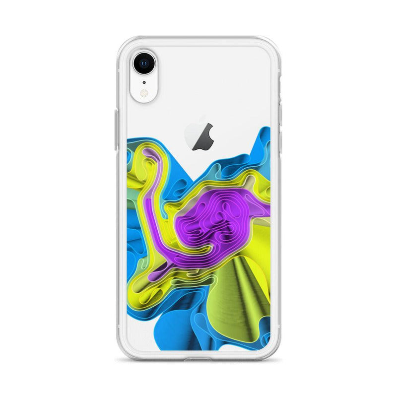 Load image into Gallery viewer, Cool Colorful Waves Flexible Clear iPhone Case Bump Resistant Corners CREATIVETECH