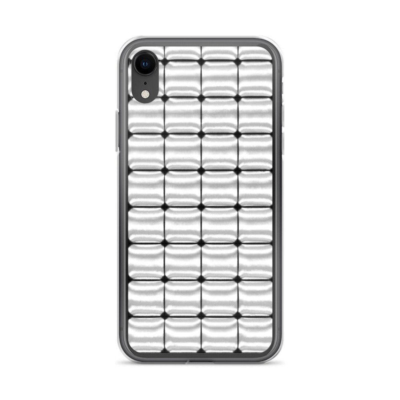Load image into Gallery viewer, Silver Metal Cubes Flexible Clear iPhone Case Bump Resistant Corners CREATIVETECH