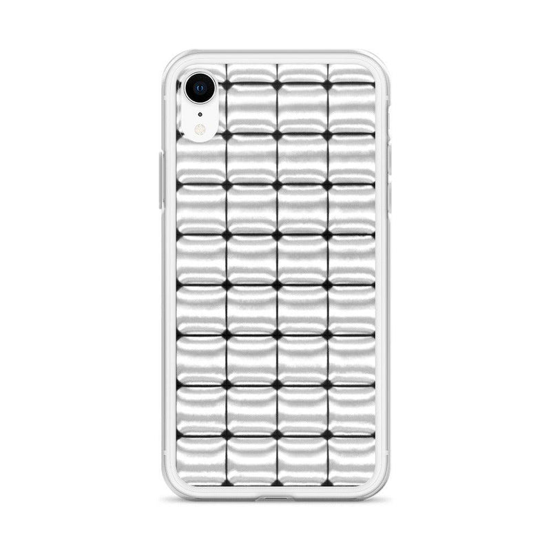 Load image into Gallery viewer, Silver Metal Cubes Flexible Clear iPhone Case Bump Resistant Corners CREATIVETECH