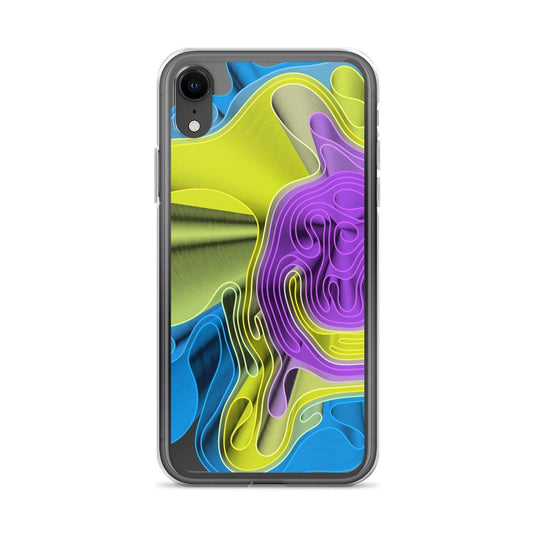 Cool Colorful Waves variation Flexible Clear iPhone Case Bump Resistant Corners CREATIVETECH