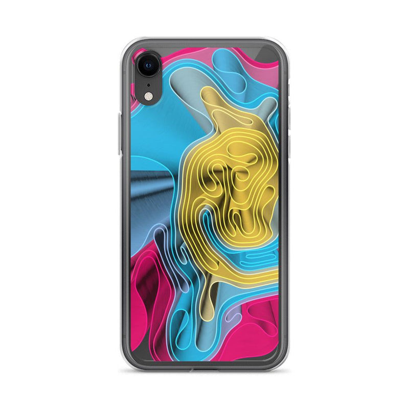 Load image into Gallery viewer, Warm Colorful Waves Variation Flexible Clear iPhone Case Bump Resistant Corners CREATIVETECH