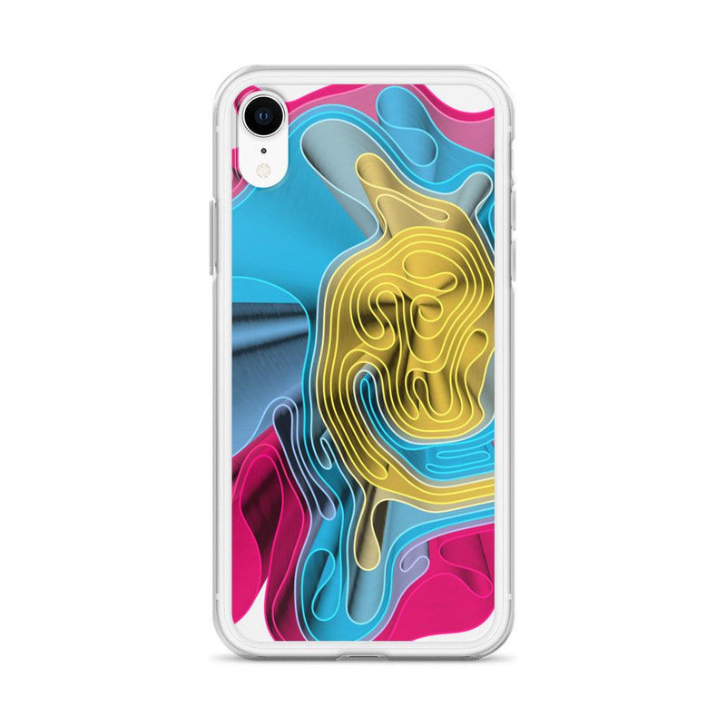Load image into Gallery viewer, Warm Colorful Waves Variation Flexible Clear iPhone Case Bump Resistant Corners CREATIVETECH