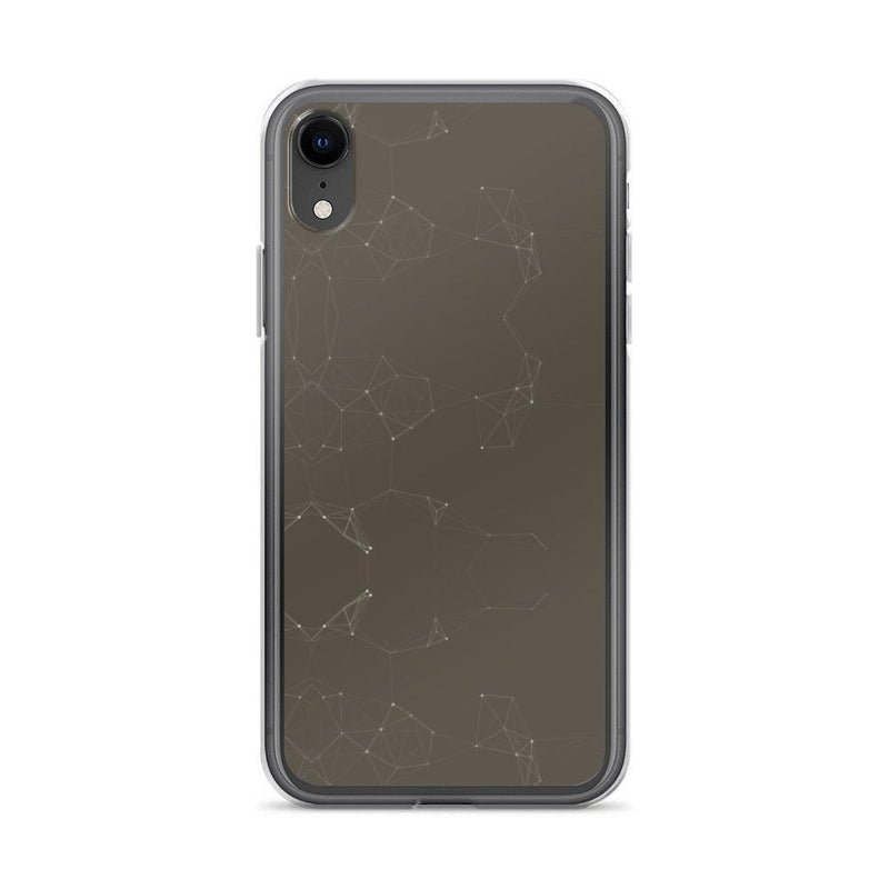 Load image into Gallery viewer, Brown Dark Elegant Cyber Polygon Flexible Clear iPhone Case Bump Resistant Corners CREATIVETECH