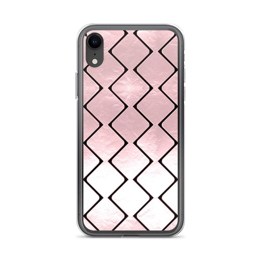 Metal Rose Golden Grid Flexible Clear iPhone Case Bump Resistant Corners CREATIVETECH