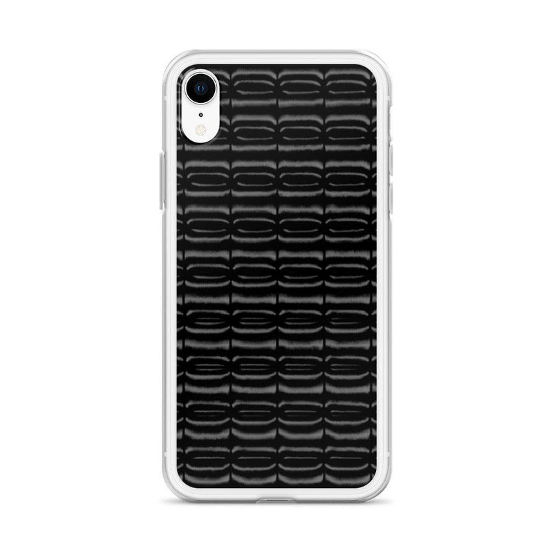 Load image into Gallery viewer, Industrial Carbon Graphite Black Flexible Clear iPhone Case Bump Resistant Corners CREATIVETECH