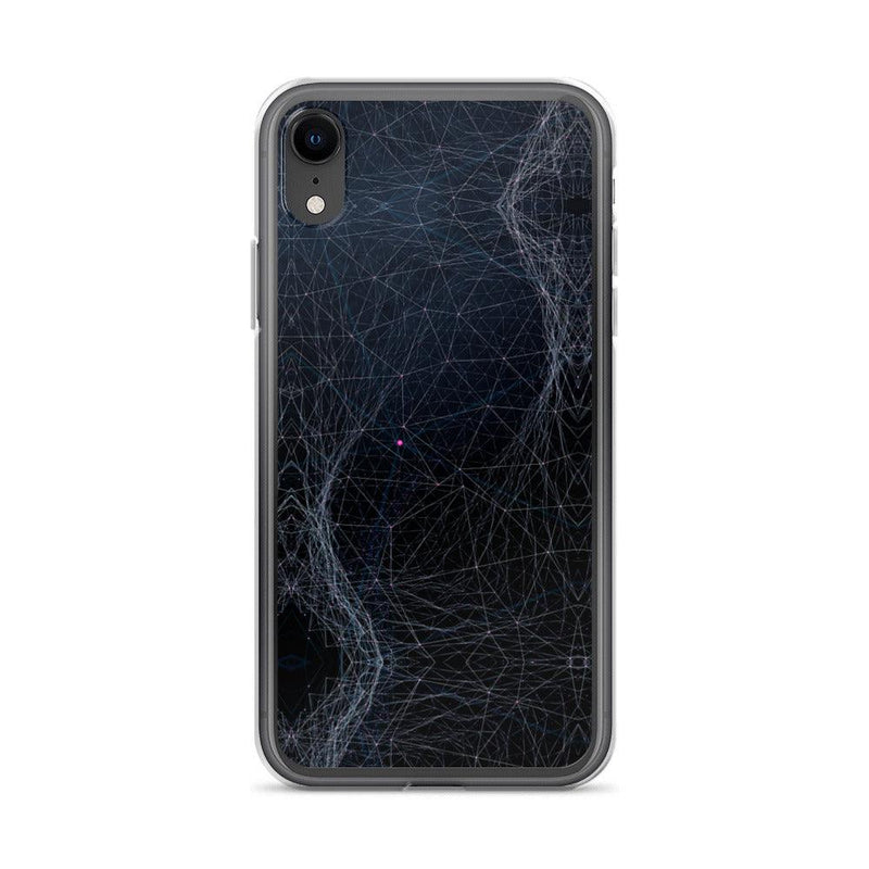 Load image into Gallery viewer, Dark Cyber Polygon Flexible Clear iPhone Case Bump Resistant Corners CREATIVETECH