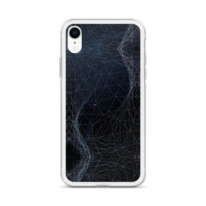Load image into Gallery viewer, Dark Cyber Polygon Flexible Clear iPhone Case Bump Resistant Corners CREATIVETECH