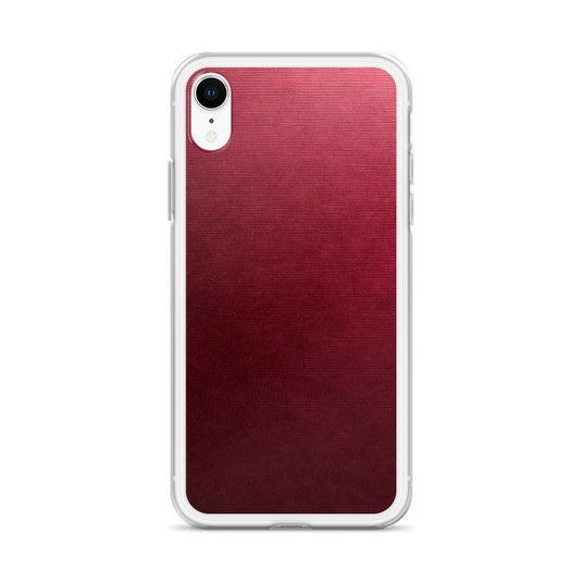 Brushed Red Metal Flexible Clear iPhone Case Bump Resistant Corners CREATIVETECH