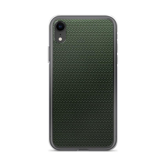 Dark Green Industrial Grid Style Flexible Clear iPhone Case Bump Resistant Corners CREATIVETECH