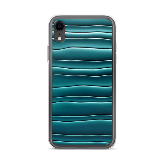 Cyan Blue Blob Squishy Style Flexible Clear iPhone Case Bump Resistant Corners CREATIVETECH