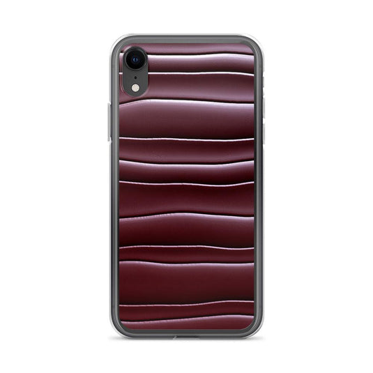 Dark Burgundi Red Gummy Squishy Blob Style Flexible Clear iPhone Case Bump Resistant Corners CREATIVETECH