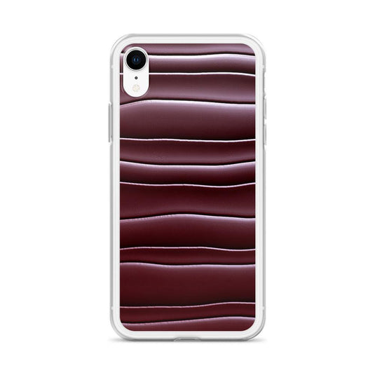 Dark Burgundi Red Gummy Squishy Blob Style Flexible Clear iPhone Case Bump Resistant Corners CREATIVETECH