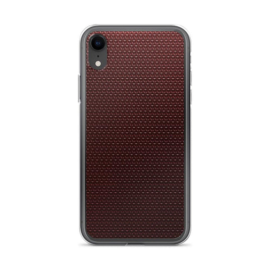 Dark Red Industrial Grid Style Flexible Clear iPhone Case Bump Resistant Corners CREATIVETECH