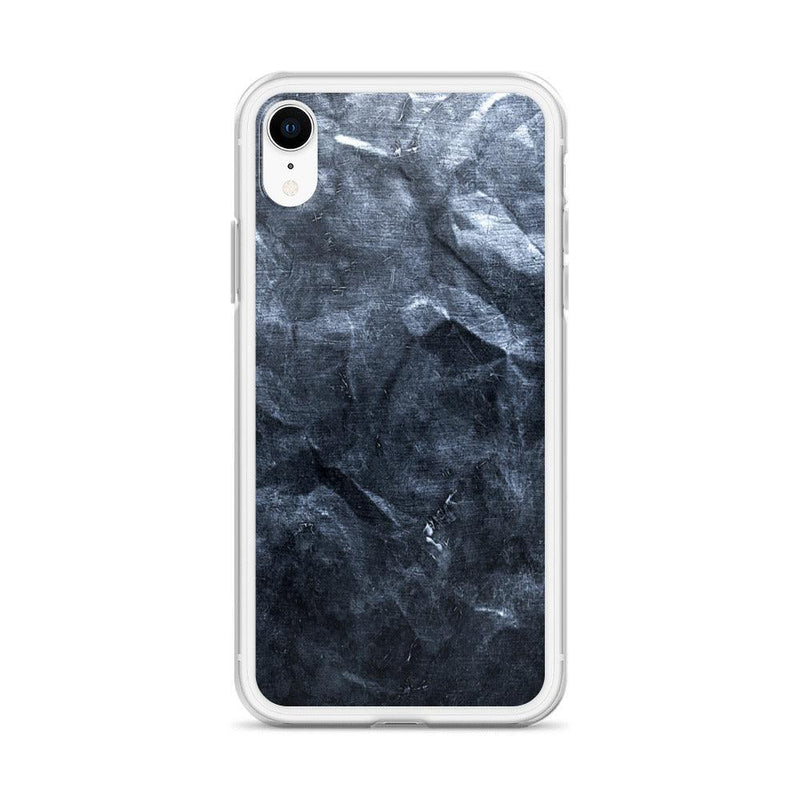 Load image into Gallery viewer, Hammered Dark Metal Industrial Grid Style Flexible Clear iPhone Case Bump Resistant Corners CREATIVETECH