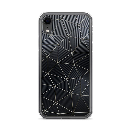 Carbon Fiber Golden Lined Style Flexible Clear iPhone Case Bump Resistant Corners CREATIVETECH